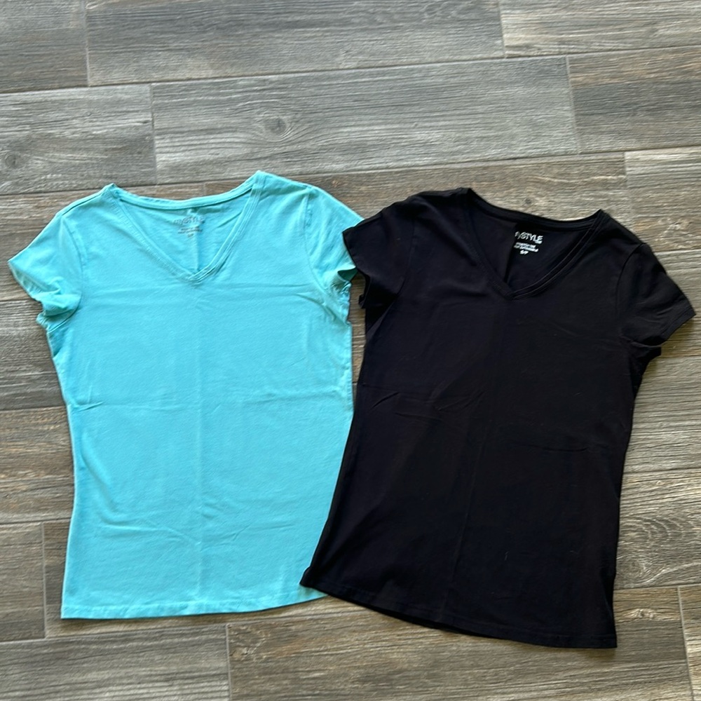 Two for one stretch vneck tees